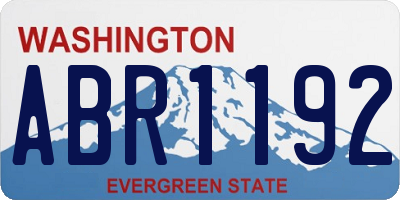 WA license plate ABR1192