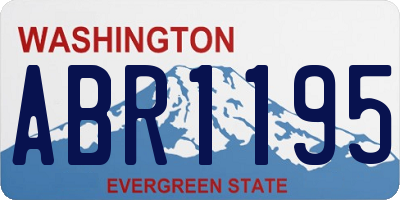 WA license plate ABR1195