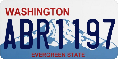 WA license plate ABR1197