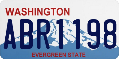 WA license plate ABR1198