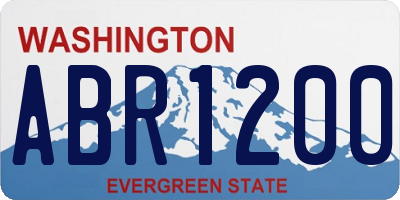 WA license plate ABR1200