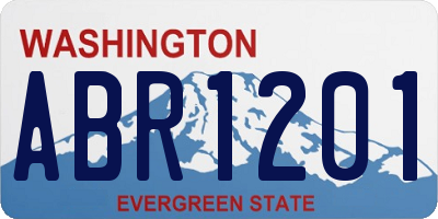 WA license plate ABR1201