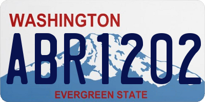 WA license plate ABR1202