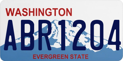 WA license plate ABR1204