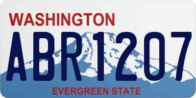 WA license plate ABR1207