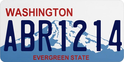 WA license plate ABR1214