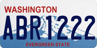 WA license plate ABR1222