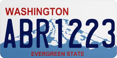WA license plate ABR1223