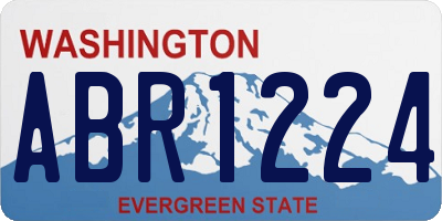 WA license plate ABR1224