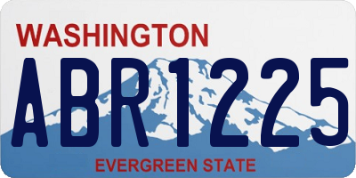 WA license plate ABR1225