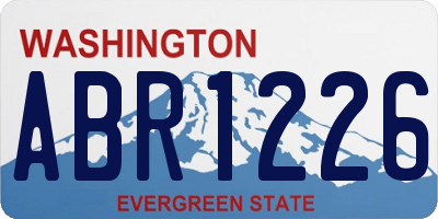 WA license plate ABR1226