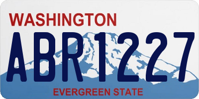 WA license plate ABR1227