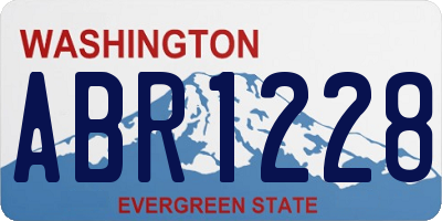 WA license plate ABR1228