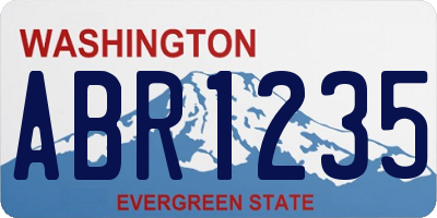 WA license plate ABR1235
