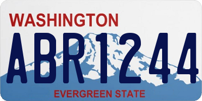 WA license plate ABR1244