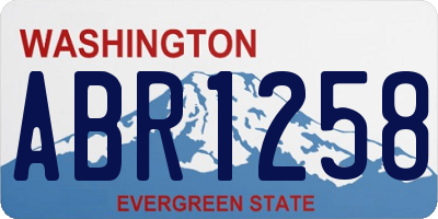 WA license plate ABR1258