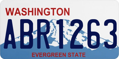 WA license plate ABR1263