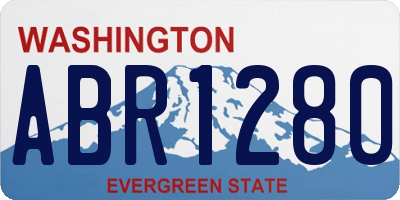 WA license plate ABR1280