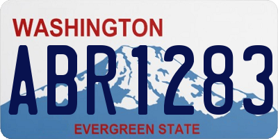 WA license plate ABR1283