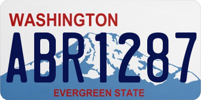 WA license plate ABR1287
