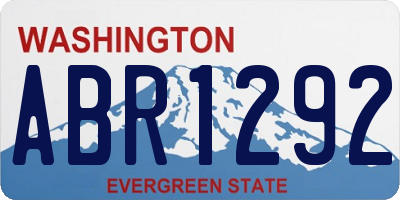 WA license plate ABR1292