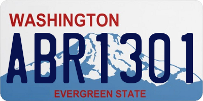 WA license plate ABR1301