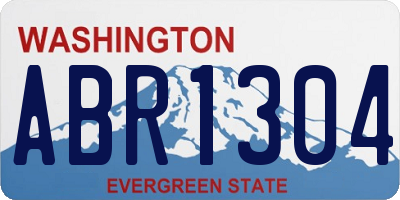 WA license plate ABR1304