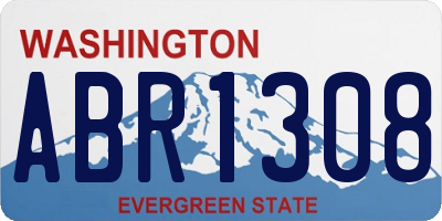 WA license plate ABR1308