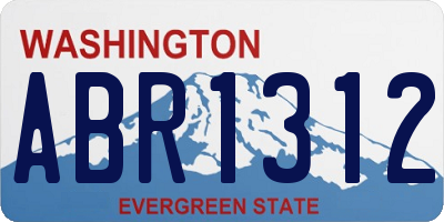 WA license plate ABR1312