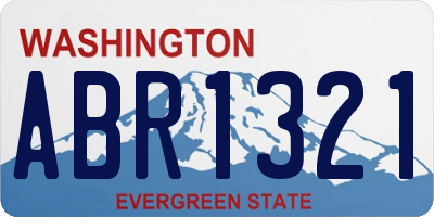 WA license plate ABR1321
