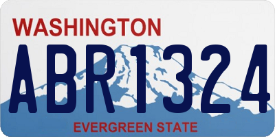 WA license plate ABR1324