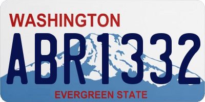 WA license plate ABR1332