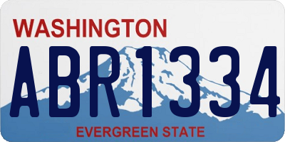 WA license plate ABR1334