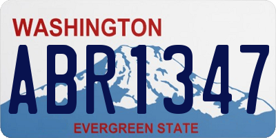 WA license plate ABR1347