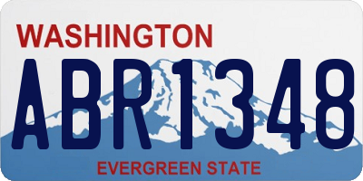WA license plate ABR1348