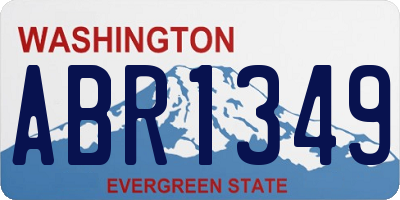WA license plate ABR1349