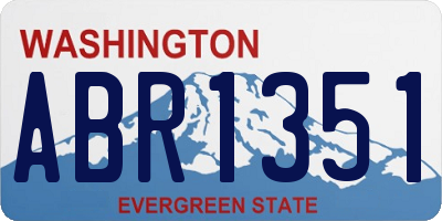 WA license plate ABR1351