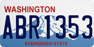WA license plate ABR1353