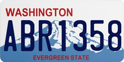 WA license plate ABR1358