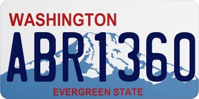 WA license plate ABR1360