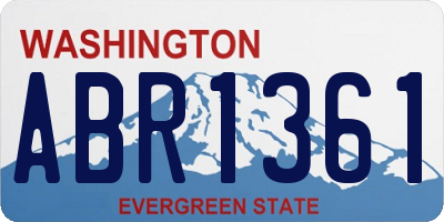 WA license plate ABR1361