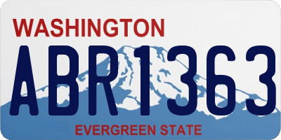 WA license plate ABR1363