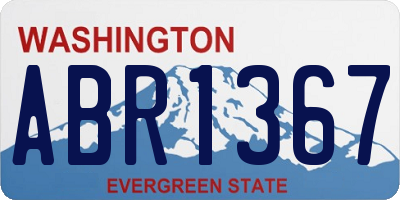 WA license plate ABR1367