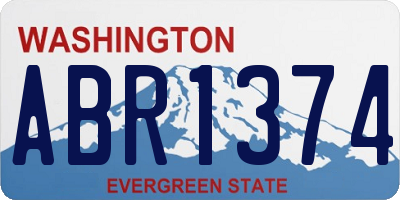 WA license plate ABR1374
