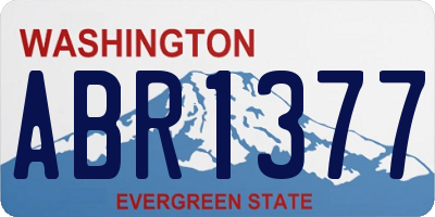 WA license plate ABR1377