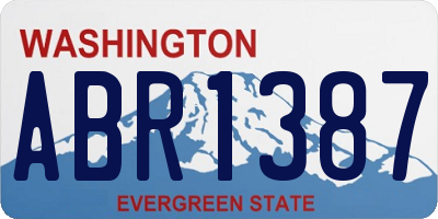 WA license plate ABR1387