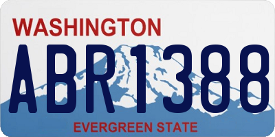 WA license plate ABR1388
