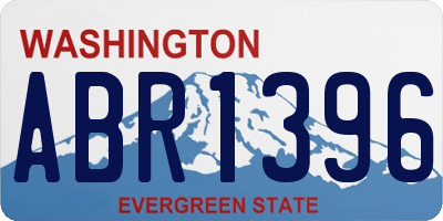 WA license plate ABR1396