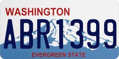 WA license plate ABR1399