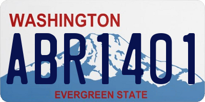 WA license plate ABR1401